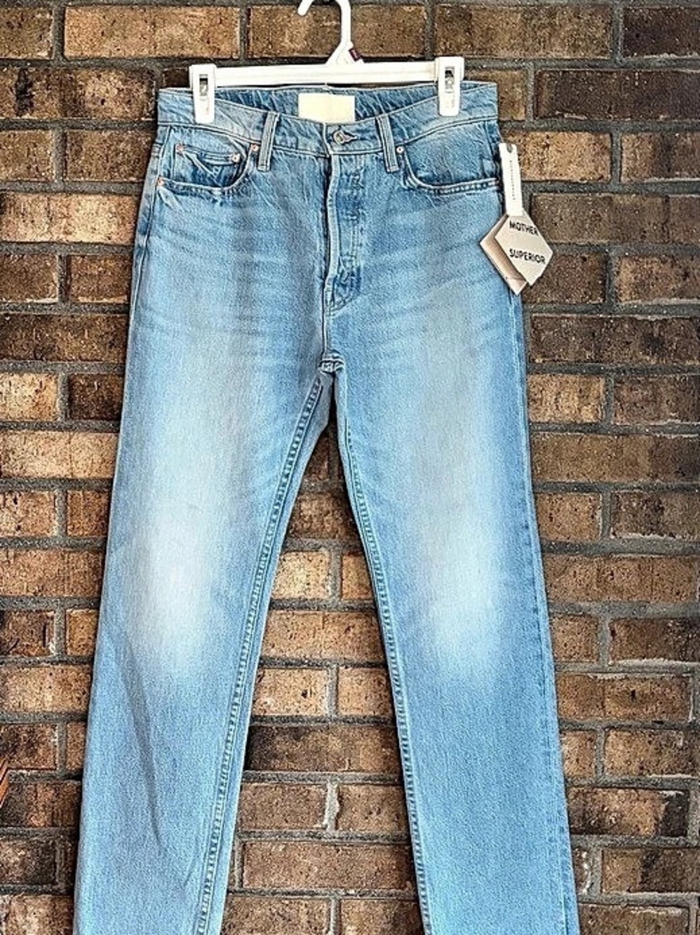 Mother Superior “Tomcat Skimp” Straight Leg Jeans in the color “Headrush”